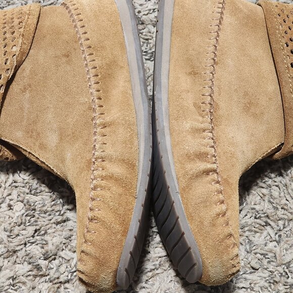 Women's EMU Australia Ever Size 7 Ghostgum Suede Moccasin Bootie Chestnut Boho - Picture 9 of 9